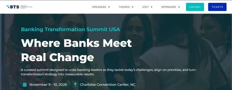 Banking Transformation Summit USA event banner