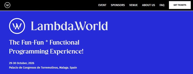 Lambda World 2026 event banner