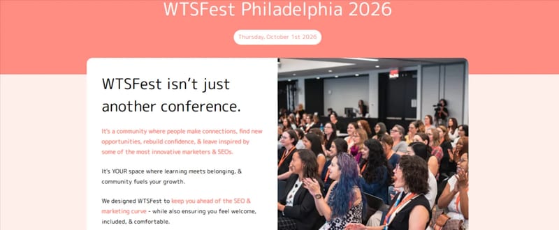 WTSFest Philadelphia 2026 event banner