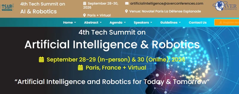 4th Tech Summit on Artificial Intelligence & Robotics event banner