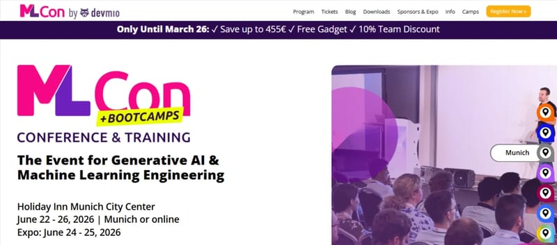 MLcon Munich 2026 event banner