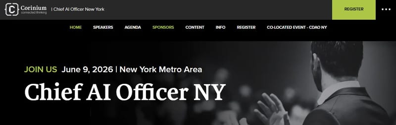 Chief AI Officer New York 2026 event banner