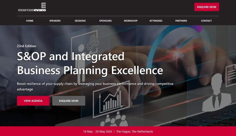 23rd Edition S&OP and Integrated Business Planning Excellence event banner