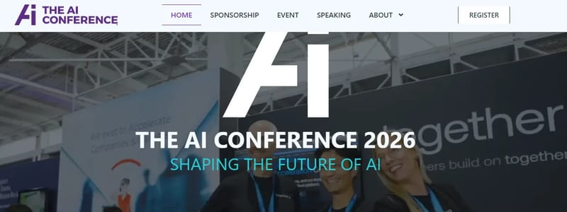 The AI Conference 2026 event banner