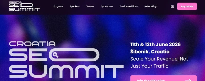 Croatia SEO Summit event banner