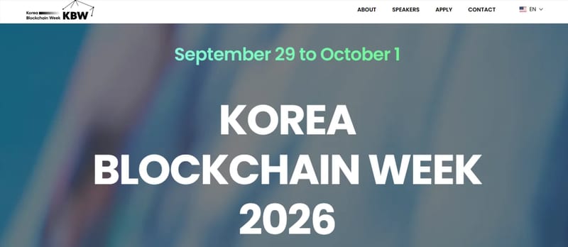Korea Blockchain Week 2026 event banner
