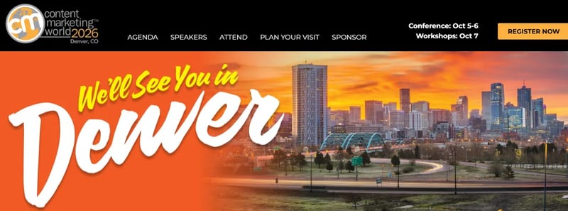 Content Marketing World 2026 event banner
