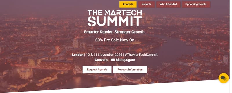 The MarTech Summit London 2026 event banner