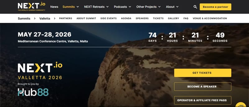 NEXT Summit: Valletta 2026 event banner