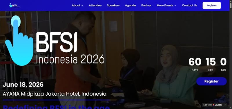 BFSI Innovation Summit Indonesia 2026 event banner