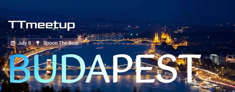 TTMeetup Budapest Riverside Edition event banner
