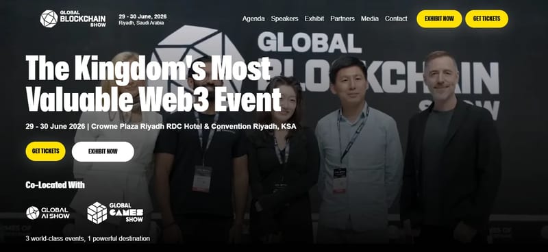 Global Blockchain Show Riyadh 2026 event banner