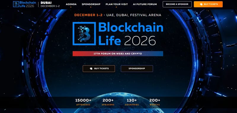 Blockchain Life 2026 event banner