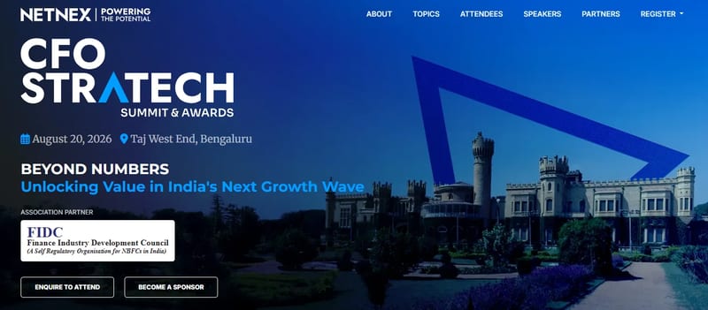 CFO StraTech 2026 Bengaluru event banner