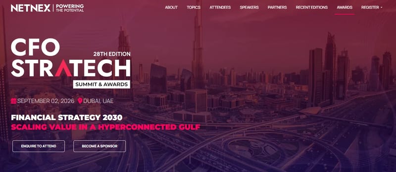 CFO StraTech 2026 Dubai event banner