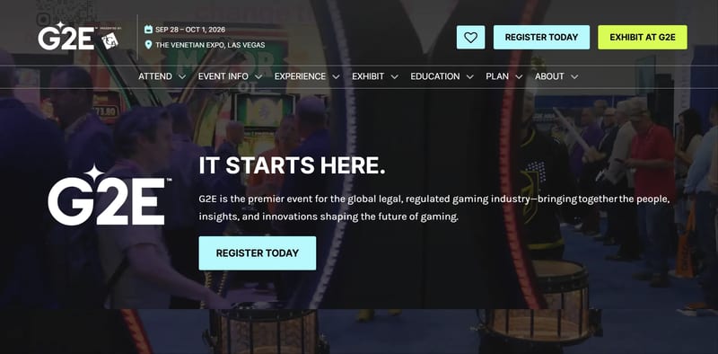 G2E Las Vegas 2026 event banner