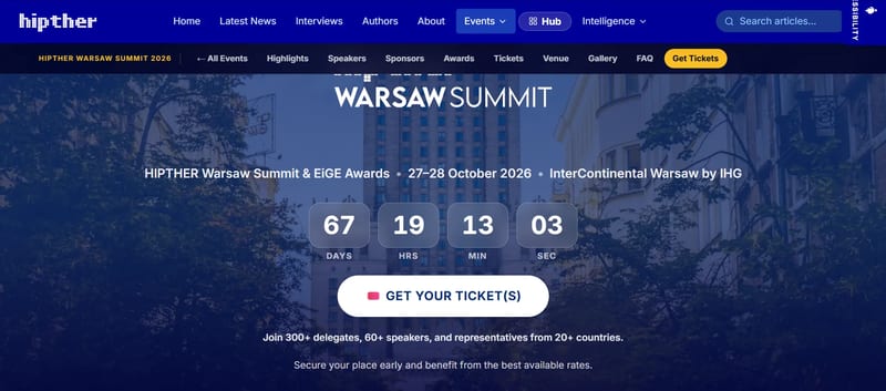HIPTHER Warsaw Summit 2026 event banner