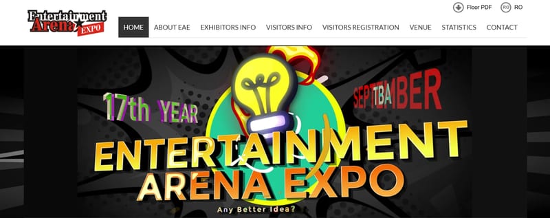 Entertainment Arena Expo 2026 event banner