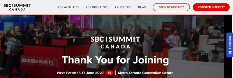 SBC Summit Canada 2027 event banner