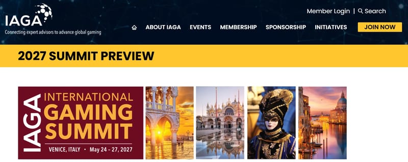 IAGA International Gaming Summit 2027 event banner