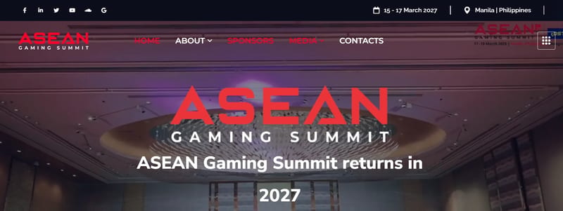 ASEAN Gaming Summit 2027 event banner