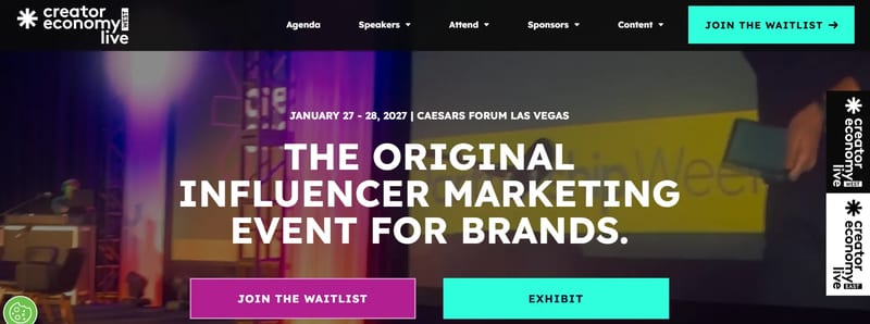 Creator Economy Live 2027 event banner