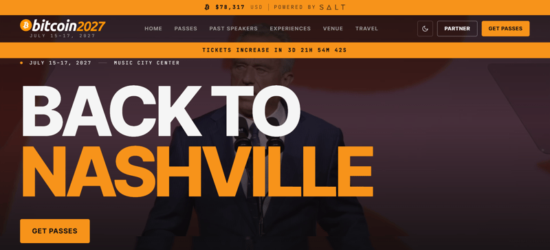 Bitcoin 2027 event banner