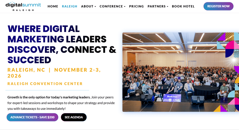 Digital Summit Raleigh 2026 event banner