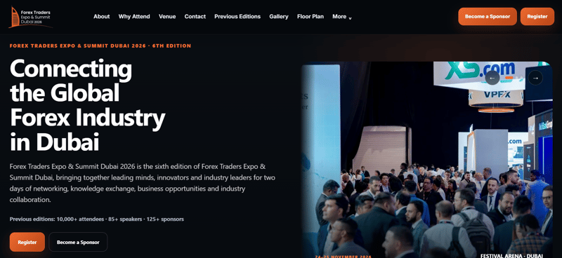 Forex Traders Expo & Summit Dubai 2026 (6th Edition) event banner