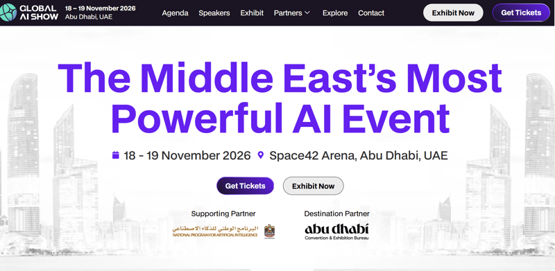 Global AI Show Abu Dhabi 2026 event banner
