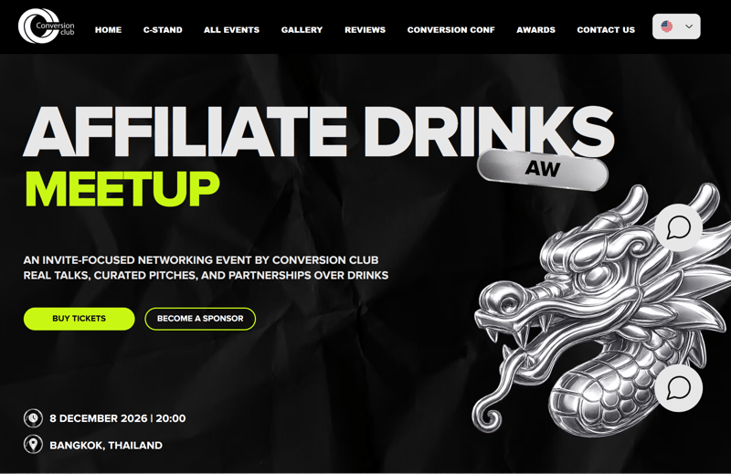 Affiliate Drinks Meetup Bangkok 2026 event banner