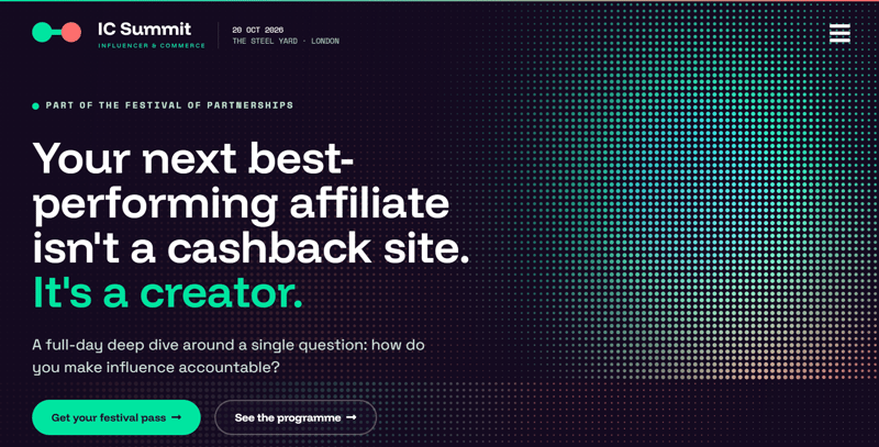 Influencer & Commerce Summit (IC Summit) 2026 event banner