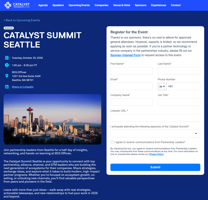 Catalyst Summit Seattle 2026 event banner
