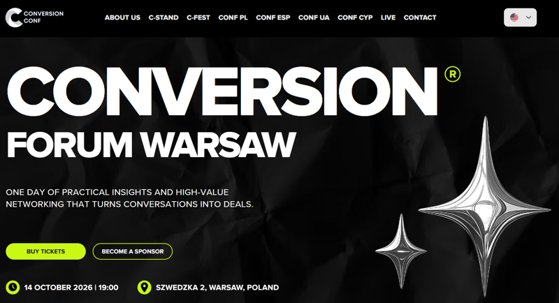 Conversion Forum Warsaw 2026 event banner