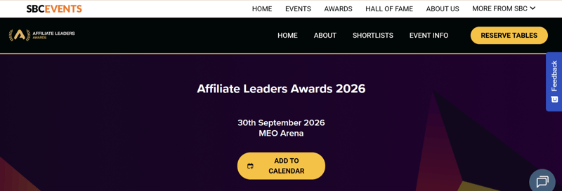Affiliate Leaders Awards 2026 event banner