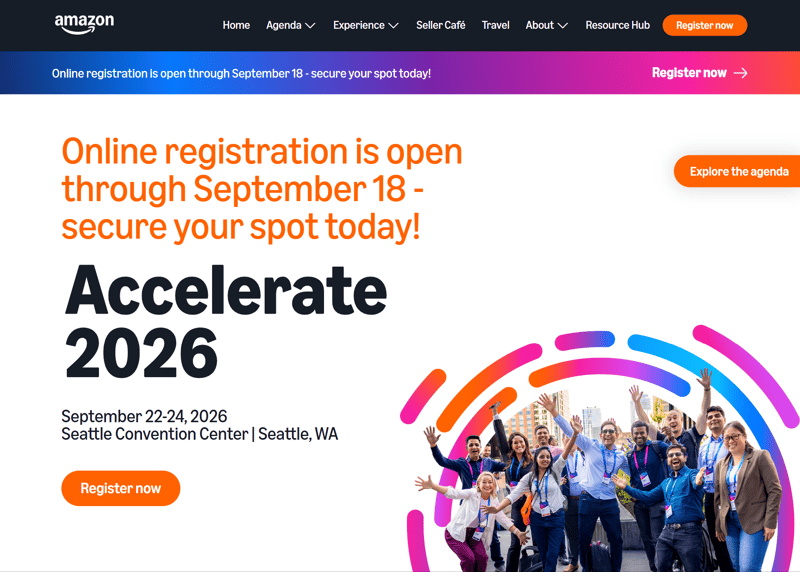 Amazon Accelerate 2026 event banner