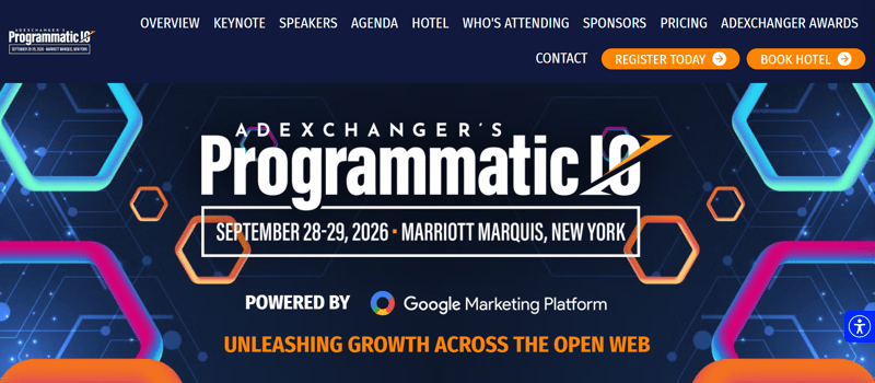 Programmatic I/O New York 2026 event banner