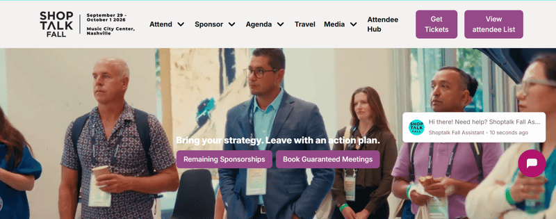 Shoptalk Fall 2026 event banner